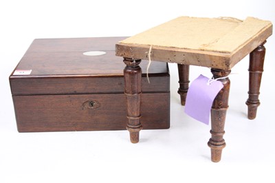 Lot 61 - A 19th century rosewood writing slope, width...