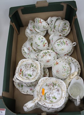 Lot 76 - A Victorian Rockingham tea service, enamel...