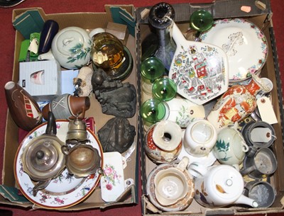 Lot 103 - Two boxes of miscellaneous glassware, ceramics...