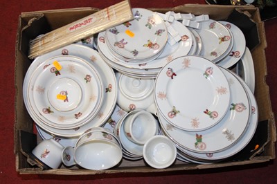 Lot 105 - A Chinese porcelain dinner service, enamel...