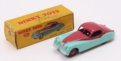 Lot 1072 - A Dinky Toys No. 157 Jaguar XK 120 Coupe,...