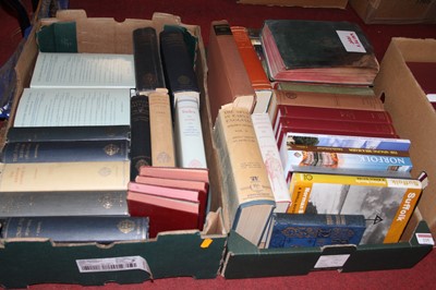 Lot 225 - Four boxes of books to include local interest...