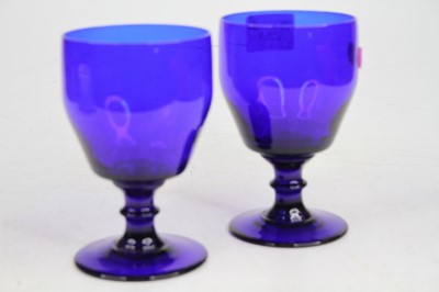 Lot 253 - A pair of 19th century Bristol Blue glass...