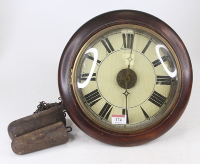 Lot 174 - A Victorian postman's alarm clock, having a...