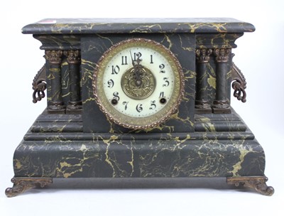 Lot 192 - A late 19th century American faux marble cased...