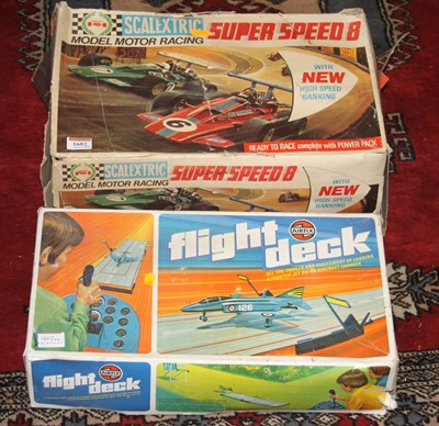 Lot 1602 - A Scalextric Super Speed 8 gift set, tog with...