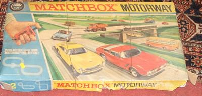 Lot 1603 - A Matchbox Motorway M-2 slot racing gift set...