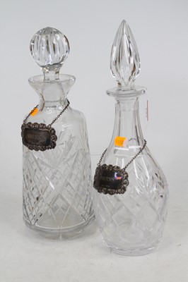 Lot 299 - A modern cut glass decanter and stopper,...