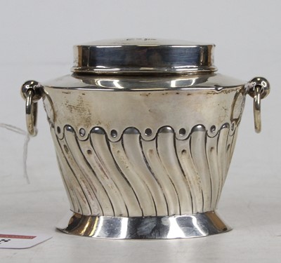 Lot 338 - A Walker & Hall silver tea caddy and cover,...