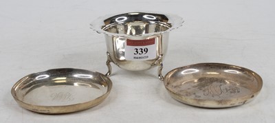 Lot 339 - A Hamilton & Inches silver footed bowl,...