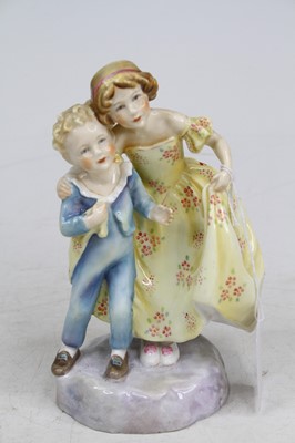 Lot 283 - A Royal Worcester figure group 'Sister' height...