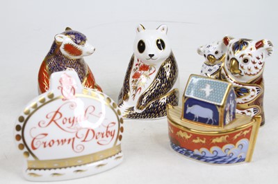 Lot 289 - A collection of three Royal Crown Derby models...