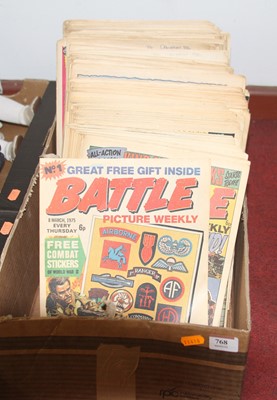 Lot 768 - A collection of Battle Picture Weekly comics,...