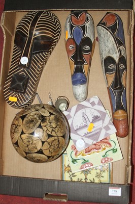 Lot 758 - Miscellaneous items to include African carved...