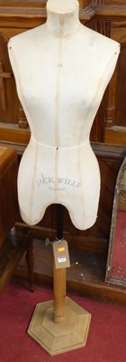 Lot 1145 - A Jack Wills tailor's dummy, having telescopic...