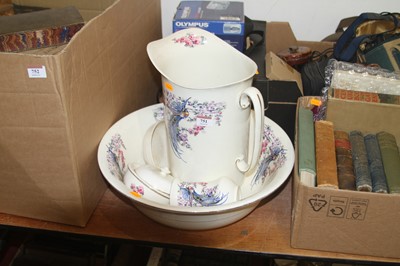 Lot 751 - A Victorian pottery wash jug and bowl set