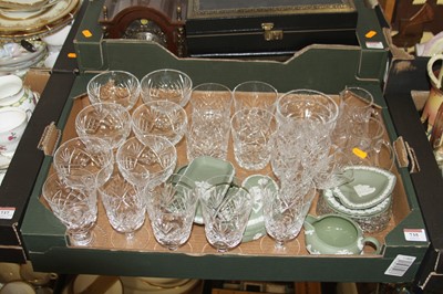 Lot 735 - A collection of crystal drinking glasses,...