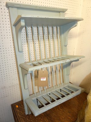 Lot 1159 - A painted tiered plate rack, 82 x 51.5cm