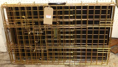 Lot 1173 - A folding wired metal dog crate