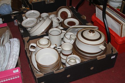 Lot 702 - A Denby white and brown glazed stoneware tea...