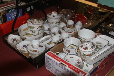 Lot 700 - Three boxes of Royal Worcester Evesham pattern...