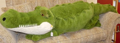 Lot 1187 - A large soft toy crocodile, approx length 180cm