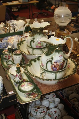 Lot 667 - Two Victorian pottery wash jug and bowl sets