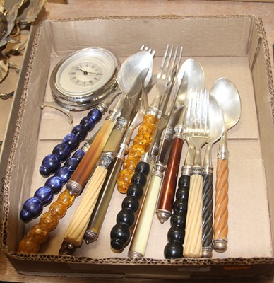 Lot 670 - A collection of mixed flatware, each having...