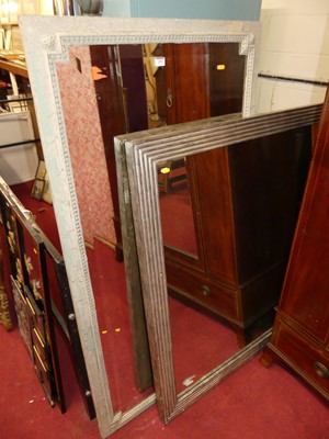 Lot 1205 - Two rustic rectangular bevelled wall mirrors,...