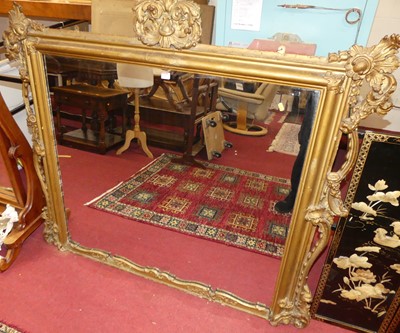 Lot 1207 - A Victorian floral gilt wood decorated over...