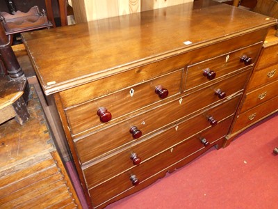 Lot 1220 - A mid-Victorian mahogany square front chest of...