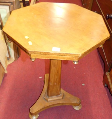 Lot 1224 - A Victorian faded walnut octagonal topped...