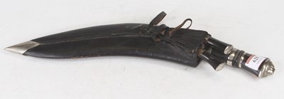 Lot 625 - A 20th century kukri having a polished steel...