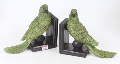 Lot 643 - A pair of novelty composite book ends each in...