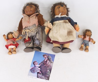 Lot 597 - A pair of vintage Steiff Mecki hedgehog...