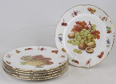 Lot 602 - A set of six Hammersley bone china plates,...