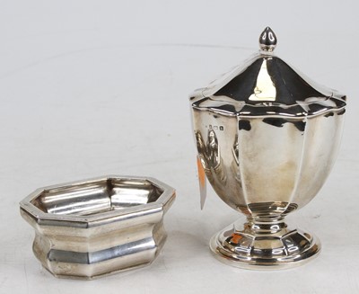 Lot 361 - An Edwardian silver pedestal tea caddy, with...