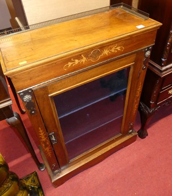 Lot 1235 - A mid-Victorian walnut and floral satinwood...