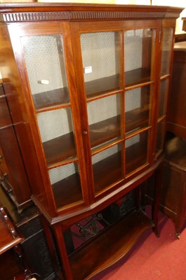 Lot 1239 - A circa 1900 mahogany and satin wood inlaid...