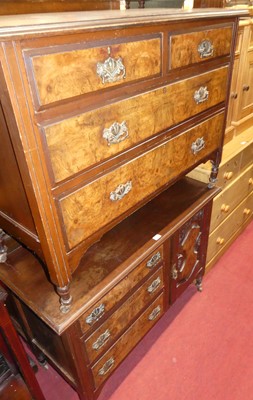 Lot 1241 - A late Victorian walnut and figured walnut two...