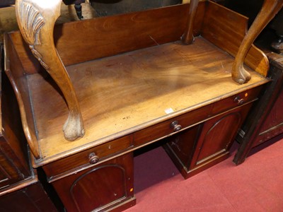 Lot 1248 - A mid-Victorian mahogany three-quarter gallery...