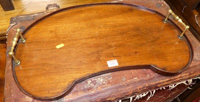 Lot 1257 - A circa 1900 mahogany kidney shaped serving...