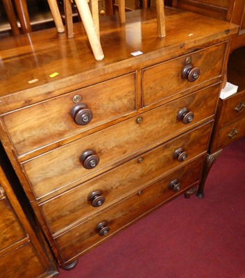 Lot 1284 - A circa 1830s mahogany and flame mahogany...