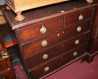 Lot 1287 - A Regency mahogany square front chest of two...