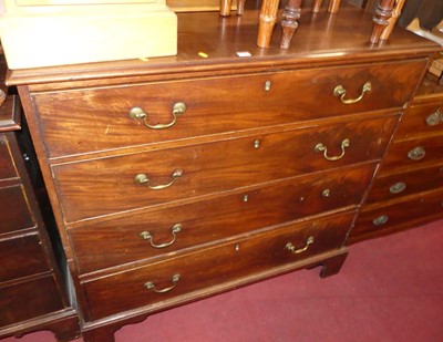 Lot 1289 - A circa 1830s mahogany square front chest of...