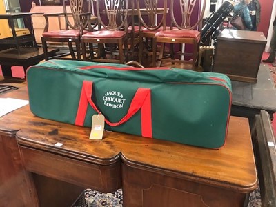 Lot 1304 - A contemporary Jaques croquet set, housed in a...