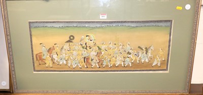 Lot 1011 - Moghul school - Processional scene, gouache,...