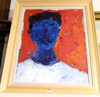 Lot 1028 - Lay - Portrait study, mixed media and palette...