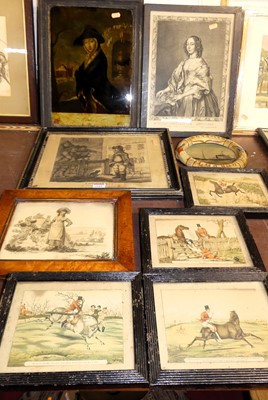 Lot 1045 - Assorted prints to include sporting examples,...