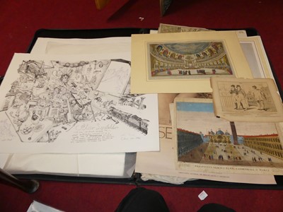 Lot 1094 - An artist's folio and contents, to include...